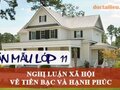 Nghị luận xã hội về tiền bạc và hạnh phúc