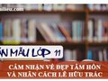 Vẻ đẹp tâm hồn và nhân cách Lê Hữu Trác qua đoạn trích Vào phủ chúa Trịnh