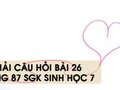 Hướng dẫn trả lời câu hỏi bài 26 trang 87 sgk Sinh học 7