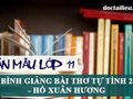 Bình giảng bài thơ Tự tình 2 - Hồ Xuân Hương