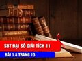 Bài 1.8 trang 13 SBT Đại số 11