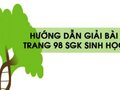 Bài 3 trang 98 sgk Sinh học 7