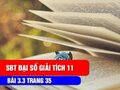 Hướng dẫn giải bài 3.3 trang 35 sách bài tập đại số giải tích lớp 11