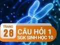 Đáp án câu hỏi thảo luận 1 trang 28 SGK Sinh học 10