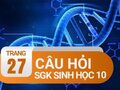 Đáp án câu hỏi thảo luận trang 27 SGK Sinh học 10