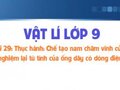 Thực hành: Chế tạo nam châm vĩnh cửu, nghiệm lại từ tính của ống dây có dòng điện