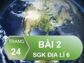 Bài 2 trang 24 SGK Địa lí 6