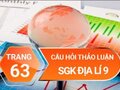 Giải bài tập câu hỏi thảo luận trang 63 sgk địa lí 9