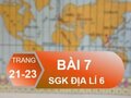 Trả lời câu hỏi bài 7 SGK Địa lí 6