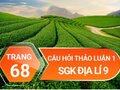 Đáp án câu hỏi thảo luận 1 trang 68 sgk địa lí 9