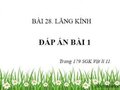 Bài 1 trang 179 SGK Vật lí 11