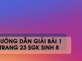 Bài 1 trang 23 sgk Sinh 8