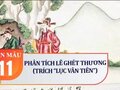 Phân tích đoạn trích Lẽ ghét thương (Truyện Lục Vân Tiên)