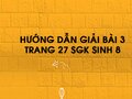 Bài 3 trang 27 sgk Sinh 8