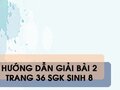 Bài 2 trang 36 sgk Sinh 8