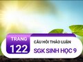 Câu hỏi thảo luận trang 122 sgk Sinh 9