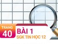 Bài 1 trang 40 SGK Tin học 12
