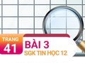 Bài 3 trang 41 SGK Tin học lớp 12