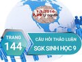 Câu hỏi thảo luận trang 144 sgk Sinh 9