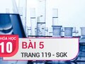 Bài 5 trang 119 SGK Hóa 10