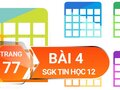 Bài 4 trang 77 SGK Tin học 12