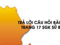 Câu hỏi bài 2 trang 17 sgk Sử 8