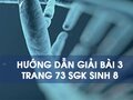 Bài 3 trang 73 sgk Sinh 8