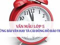 Tả cái đồng hồ báo thức