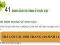 Câu hỏi trang 160 SGK Sinh học 11