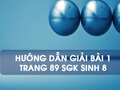 Bài 1 trang 89 sgk Sinh 8
