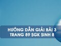 Bài 3 trang 89 sgk Sinh 8