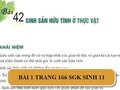 Bài 1 trang 166 SGK Sinh 11
