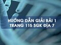 Bài 1 trang 115 SGK Địa 7