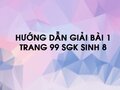 Bài 1 trang 99 sgk Sinh 8