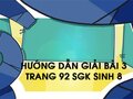 Bài 3 trang 92 sgk Sinh 8