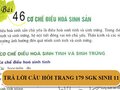 Câu hỏi trang 179 SGK Sinh học 11