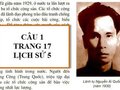 Câu 1 trang 17 Lịch Sử 5