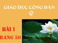 Bài 1 trang 50 sgk GDCD 9
