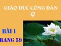 Bài 1 trang 59 sgk GDCD 9