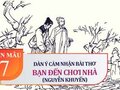 Dàn ý cảm nghĩ về bài thơ Bạn đến chơi nhà