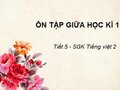 Ôn tập giữa học kì 1 tiết 5 trang 72 SGK Tiếng Việt 2 tập 1
