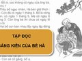 Tập đọc: Sáng kiến của bé Hà