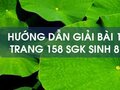 Bài 1 trang 158 sgk Sinh 8
