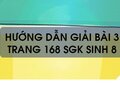 Bài 3 trang 168 sgk Sinh 8