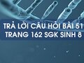 Câu hỏi bài 51 trang 162 sgk Sinh 8