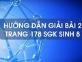 Bài 2 trang 178 sgk Sinh 8