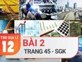 Bài 2 trang 45 Tập bản đồ Địa lí 12