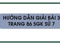 Bài 3 trang 86 SGK Sử 7