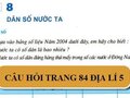 Trả lời câu hỏi Bài 8 trang 84 Địa Lí 5