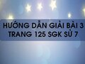 Bài 3 trang 125  SGK Sử 7